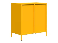 Aparador amarillo mostaza 68x39x73,5 cm acero laminado en frío