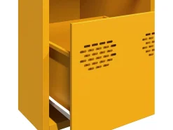 Aparador amarillo mostaza 68x39x73,5 cm acero laminado en frío