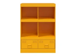 Aparador amarillo mostaza 67x39x95 cm acero