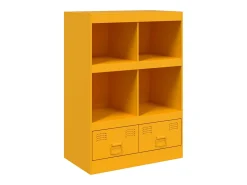 Aparador amarillo mostaza 67x39x95 cm acero