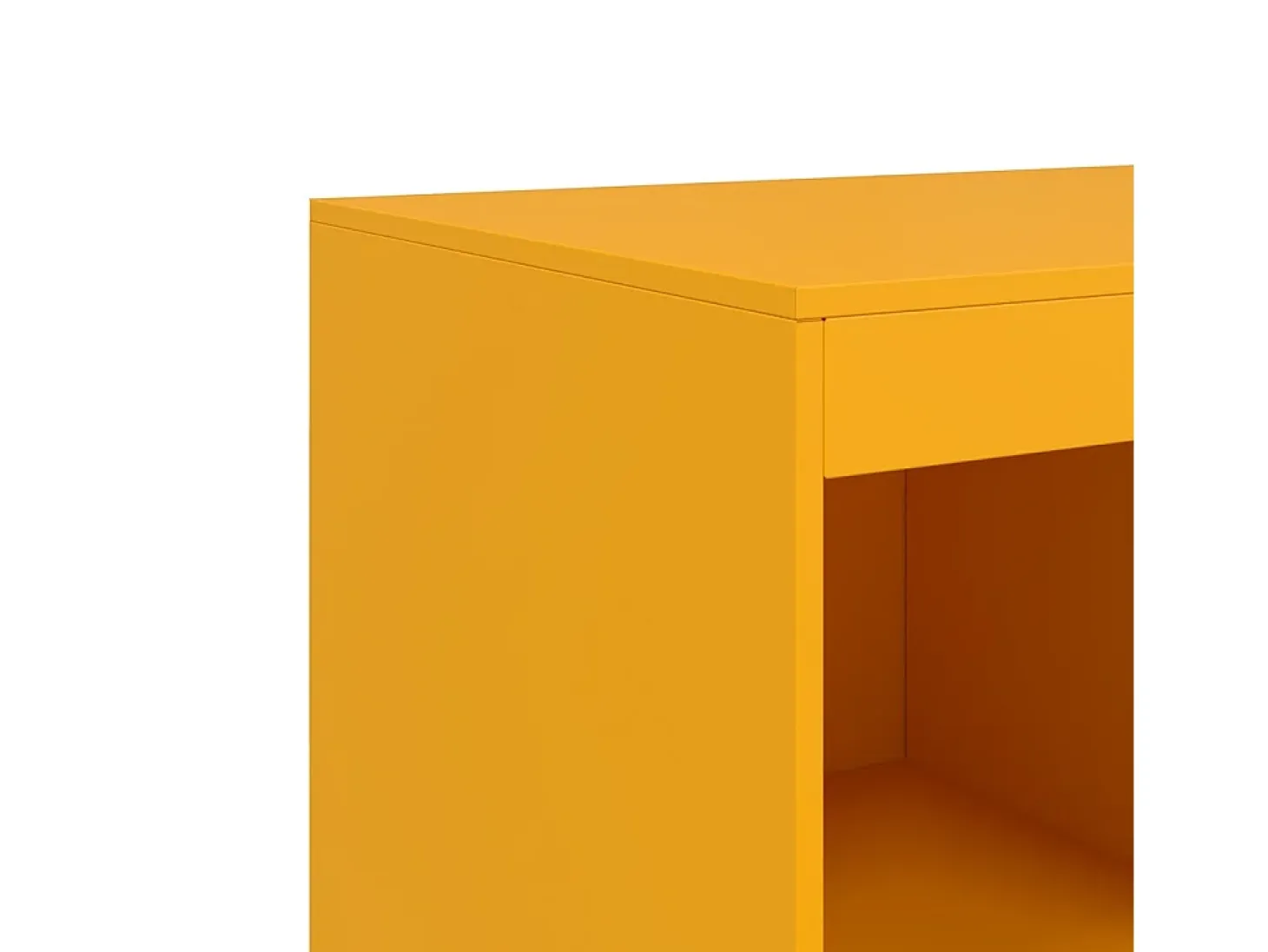 Aparador amarillo mostaza 67x39x95 cm acero