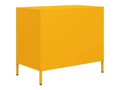 Aparador amarillo mostaza 68x39x58,5 cm acero laminado en frío