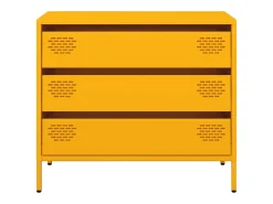 Aparador amarillo mostaza 68x39x58,5 cm acero laminado en frío