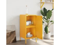 Aparador amarillo mostaza 36x39x79 cm acero
