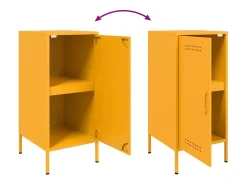Aparador amarillo mostaza 36x39x79 cm acero