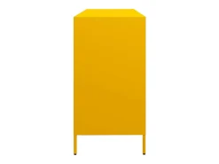 Aparador amarillo mostaza 135x39x73,5 cm acero laminado en frío