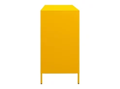 Aparador amarillo mostaza 135x39x73,5 cm acero laminado en frío