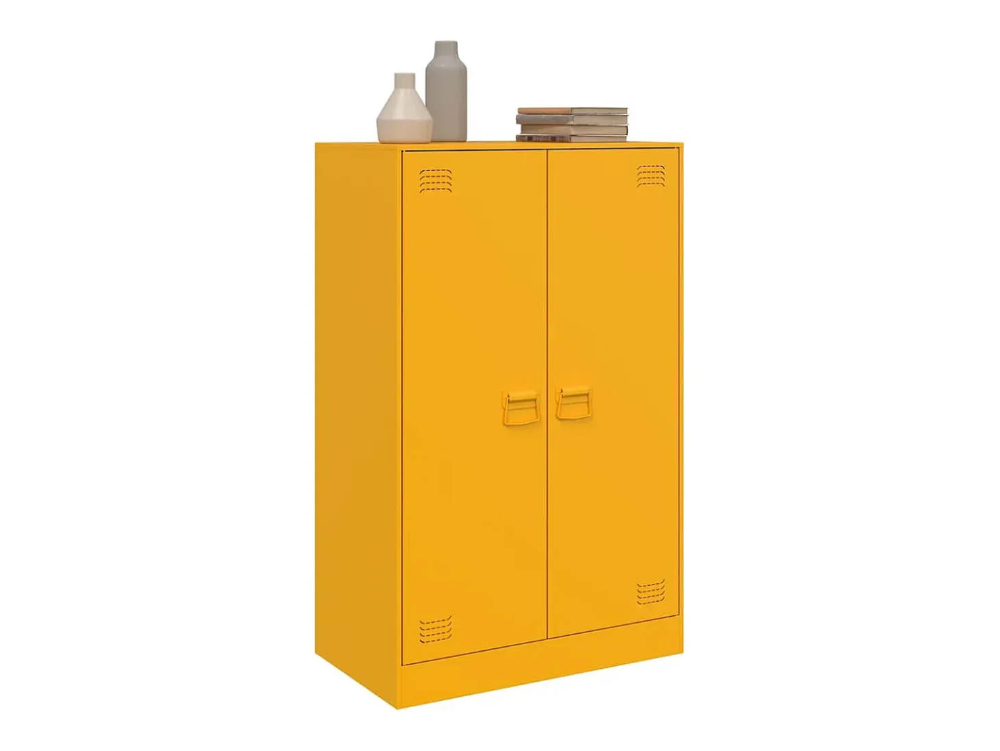 Aparador amarillo mostaza 67x39x107 cm acero
