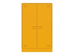 Aparador amarillo mostaza 67x39x107 cm acero