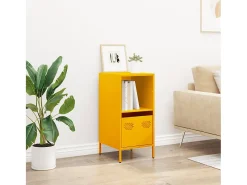 Aparador amarillo mostaza 35x39x73,5 cm acero laminado en frío