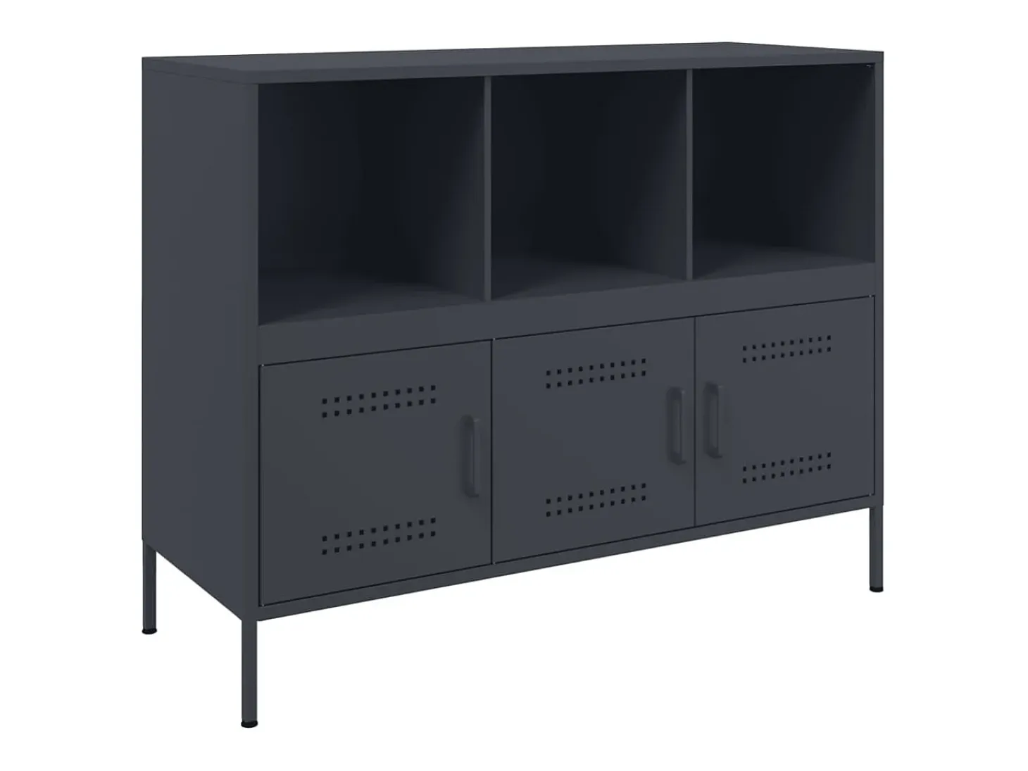 Aparador antracita 100,5x39x79 cm acero