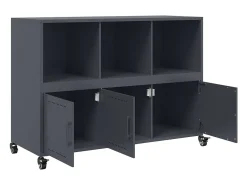 Aparador antracita 100,5x39x72 cm acero