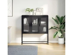 Aparador antracita 100,5x39x107 cm acero laminado en frío