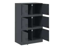 Aparador antracita 67x39x107 cm acero