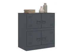 Aparador antracita 67x39x73 cm acero
