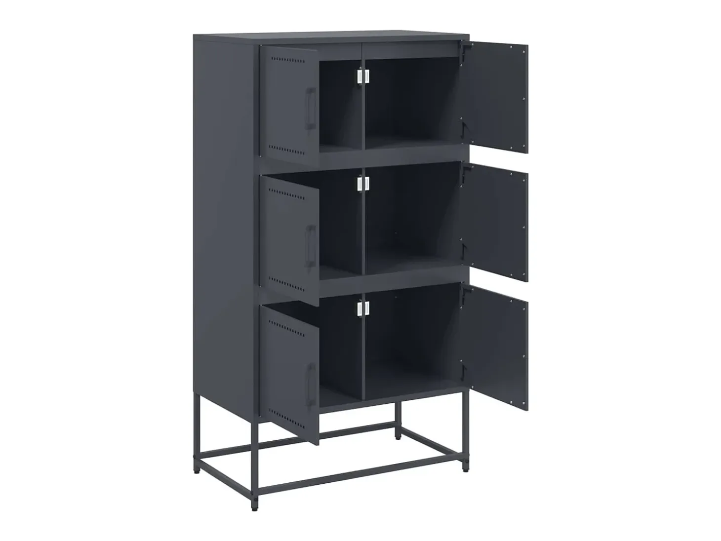 Aparador antracita 68,5x38,5x123,5 cm acero