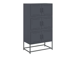 Aparador antracita 68,5x38,5x123,5 cm acero