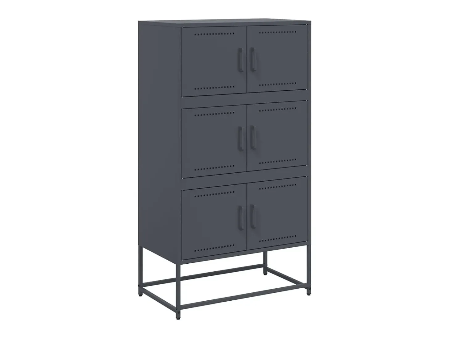 Aparador antracita 68,5x38,5x123,5 cm acero