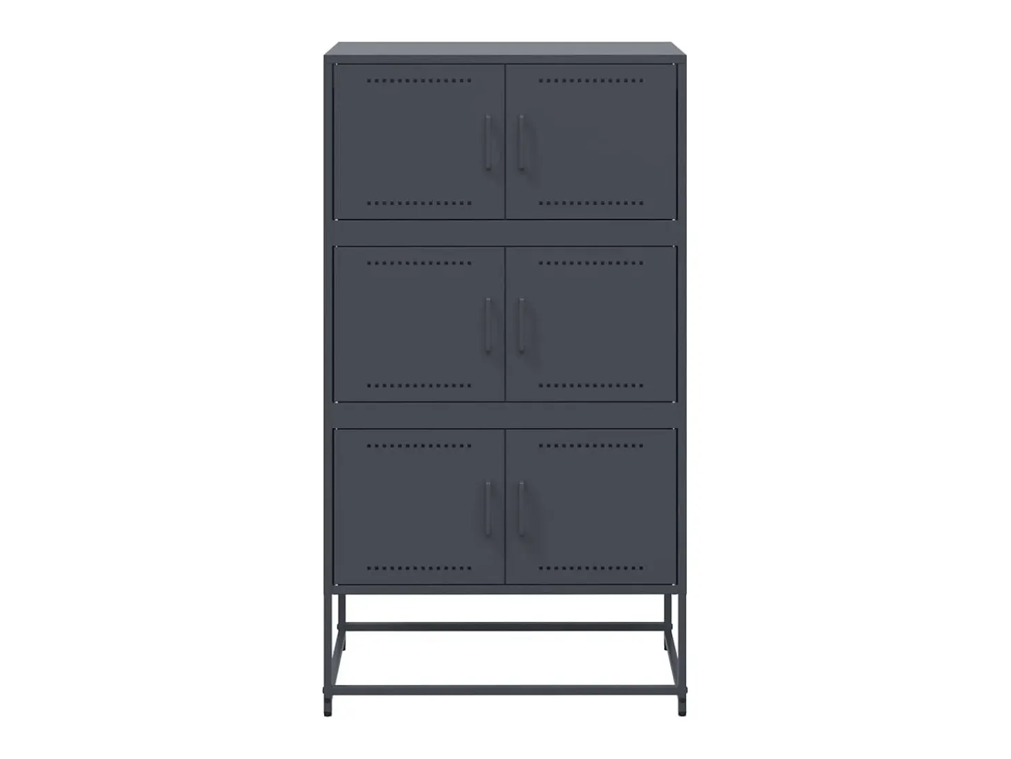 Aparador antracita 68,5x38,5x123,5 cm acero