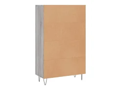 Aparador aparador cómoda armario mueble organizador cocina salón salón alto Sonoma 69,5 x 31 x 115 cm madera contrachapada gris 02_0035402
