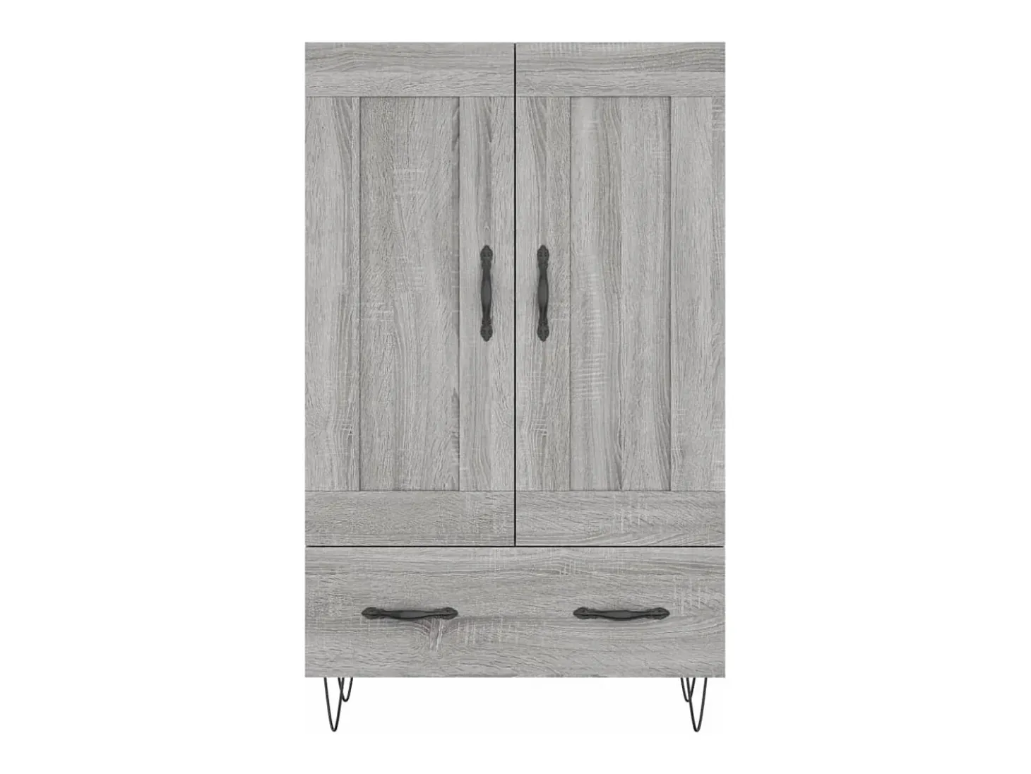 Aparador aparador cómoda armario mueble organizador cocina salón salón alto Sonoma 69,5 x 31 x 115 cm madera contrachapada gris 02_0035402