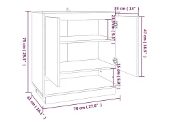 Aparador aparador cómoda armario unidad de almacenamiento organizador cocina salón salón Sonoma 70 x 41 x 75 cm madera contrachapada marrón 02_0031706