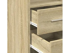 Aparador aparador cómoda armario mueble organizador cocina salón salón alto Sonoma 30 x 42,5 x 185 cm madera contrachapada marrón 02_0033939