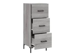 Aparador aparador cómoda armario unidad de almacenamiento organizador cocina salón salón Sonoma 34,5 x 34 x 90 cm madera contrachapada gris 02_0036326
