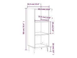 Aparador aparador cómoda armario mueble organizador cocina salón salón Sonoma 34,5 x 32,5 x 90 cm madera contrachapada marrón 02_0031511