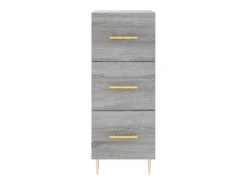 Aparador aparador cómoda armario mueble organizador cocina salón salón alto Sonoma 34,5 x 34 x 180 cm madera contrachapada gris 02_0035303