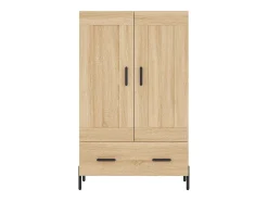 Aparador aparador cómoda armario mueble organizador cocina salón salón alto Sonoma 69,5 x 31 x 115 cm madera contrachapada marrón 02_0034097