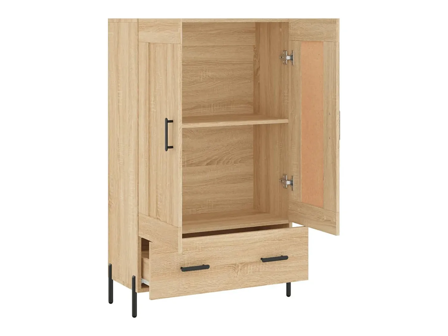 Aparador aparador cómoda armario mueble organizador cocina salón salón alto Sonoma 69,5 x 31 x 115 cm madera contrachapada marrón 02_0034097