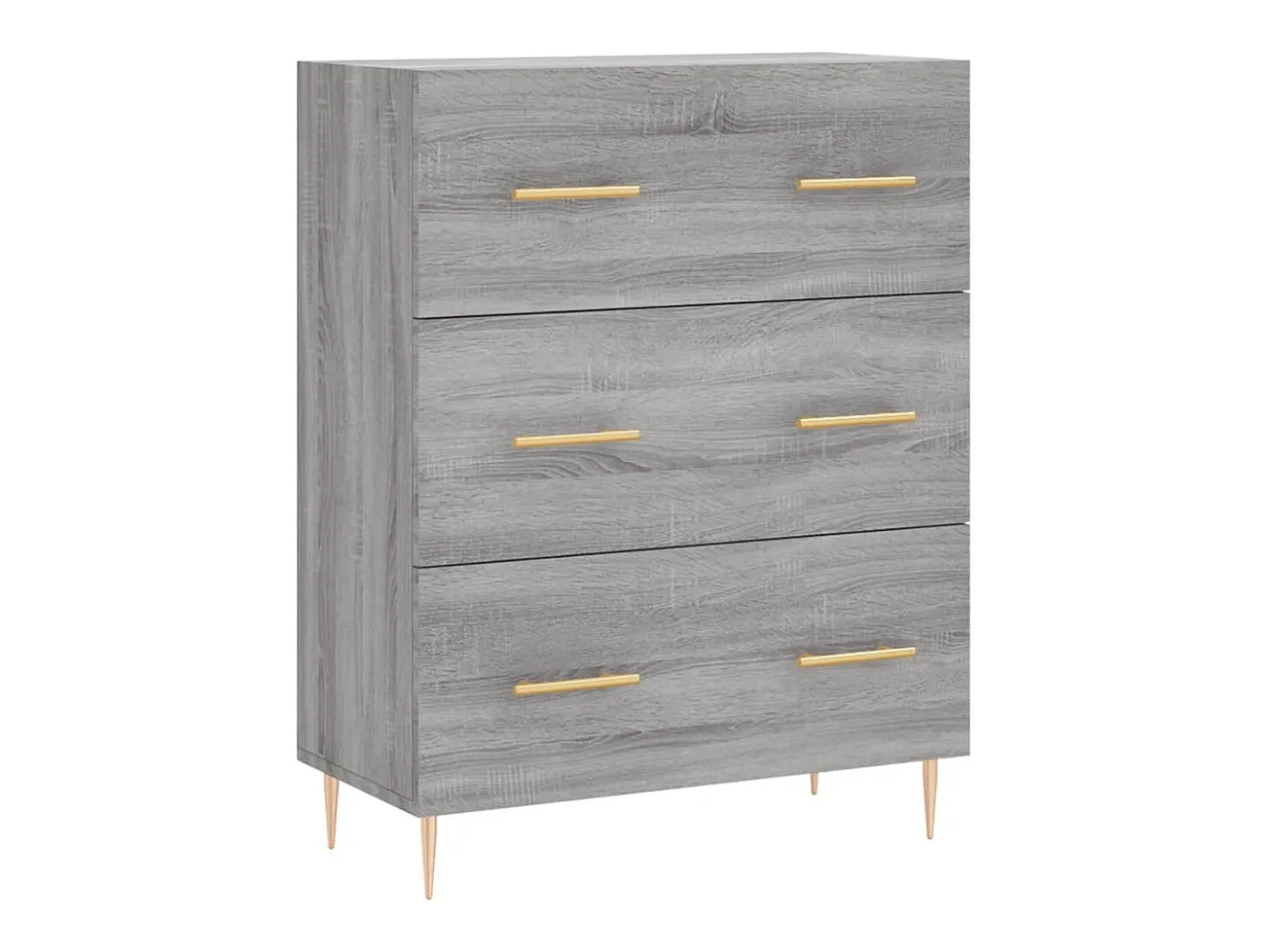 Aparador aparador cómoda armario mueble organizador cocina salón salón alto Sonoma 69,5 x 34 x 180 cm madera contrachapada gris 02_0035604