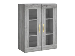 Aparador aparador cómoda armario mueble organizador cocina salón salón alto Sonoma 69,5 x 34 x 180 cm madera contrachapada gris 02_0035611
