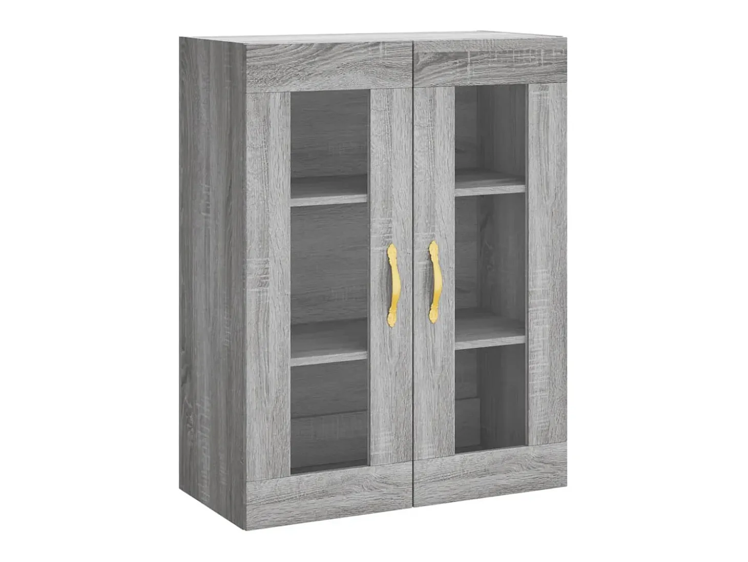 Aparador aparador cómoda armario mueble organizador cocina salón salón alto Sonoma 69,5 x 34 x 180 cm madera contrachapada gris 02_0035611
