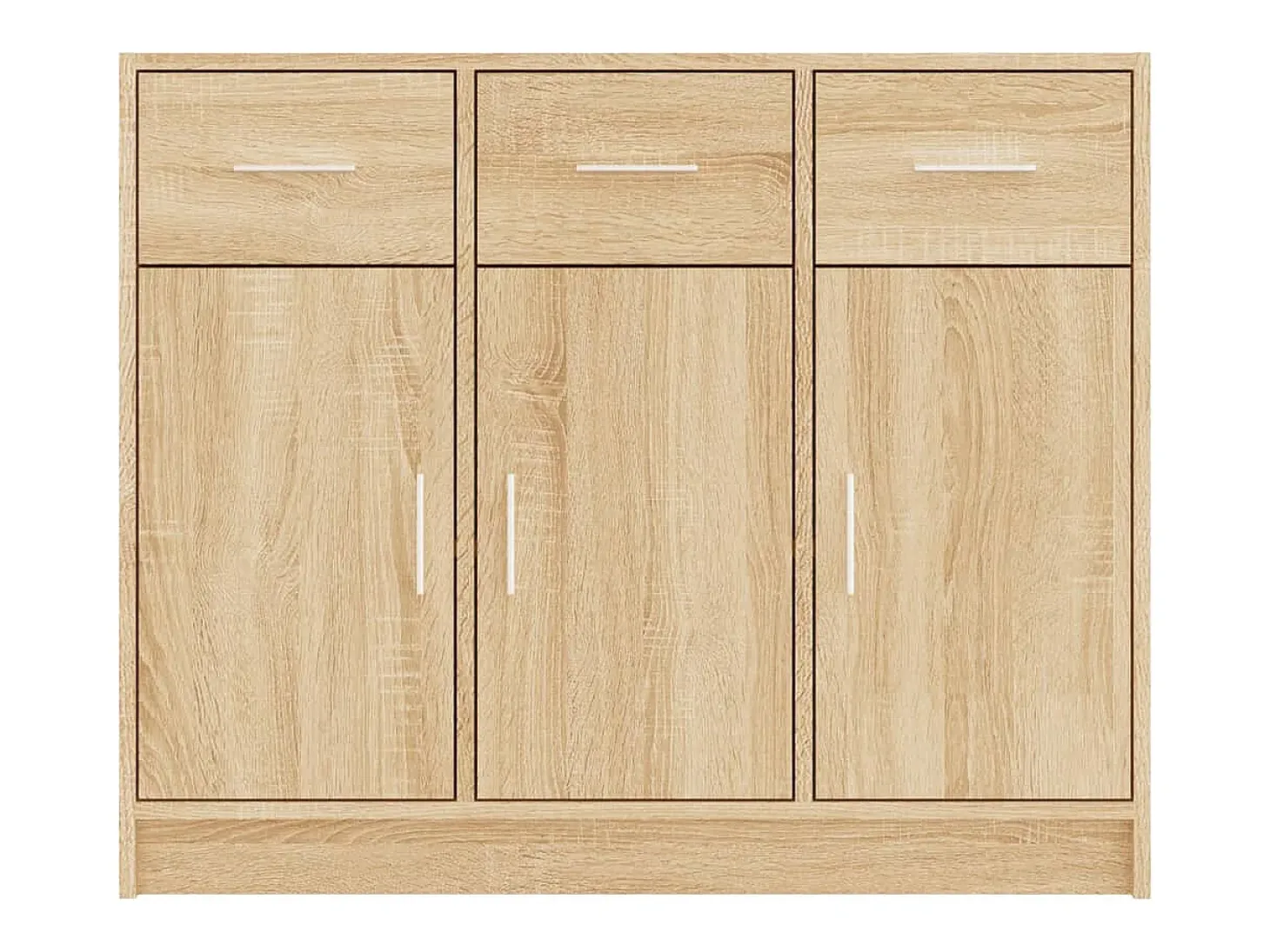 Aparador aparador cómoda armario unidad de almacenamiento organizador cocina salón salón Sonoma 91 x 28 x 75 cm madera contrachapada marrón 02_0031737