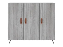 Aparador aparador cómoda armario unidad de almacenamiento organizador cocina salón salón Sonoma 90 x 34 x 80 cm madera contrachapada gris 02_0036552