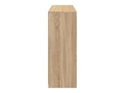 Aparador Aparador Cómoda Gabinete Organizador de Almacenamiento Cocina Sala de Estar con Luces LED 3 Piezas Sonoma Madera de Ingeniería Marrón 02_0037214