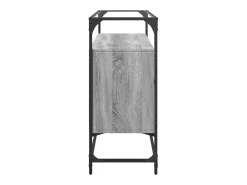 Aparador Aparador Cómoda Gabinete Unidad de Almacenamiento Organizador Cocina Sala de Estar con Tapa de Vidrio Madera de Sonoma Gris 02_0029768