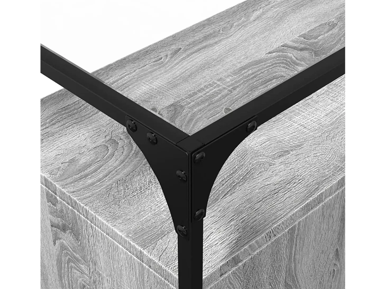 Aparador Aparador Cómoda Gabinete Unidad de Almacenamiento Organizador Cocina Sala de Estar con Tapa de Vidrio Madera de Sonoma Gris 02_0029768