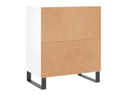 Aparador Aparador Cómoda Gabinete Unidad de Almacenamiento Organizador Cocina Sala de Estar Salas de Estar 3 Piezas Madera de Ingeniería Blanco Brillo 02_0037026