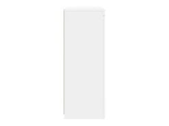 Aparador Aparador Cómoda Gabinete Unidad de Almacenamiento Organizador Cocina Sala de Estar con Luces LED 3 Piezas Madera de Ingeniería Blanca 02_0037198