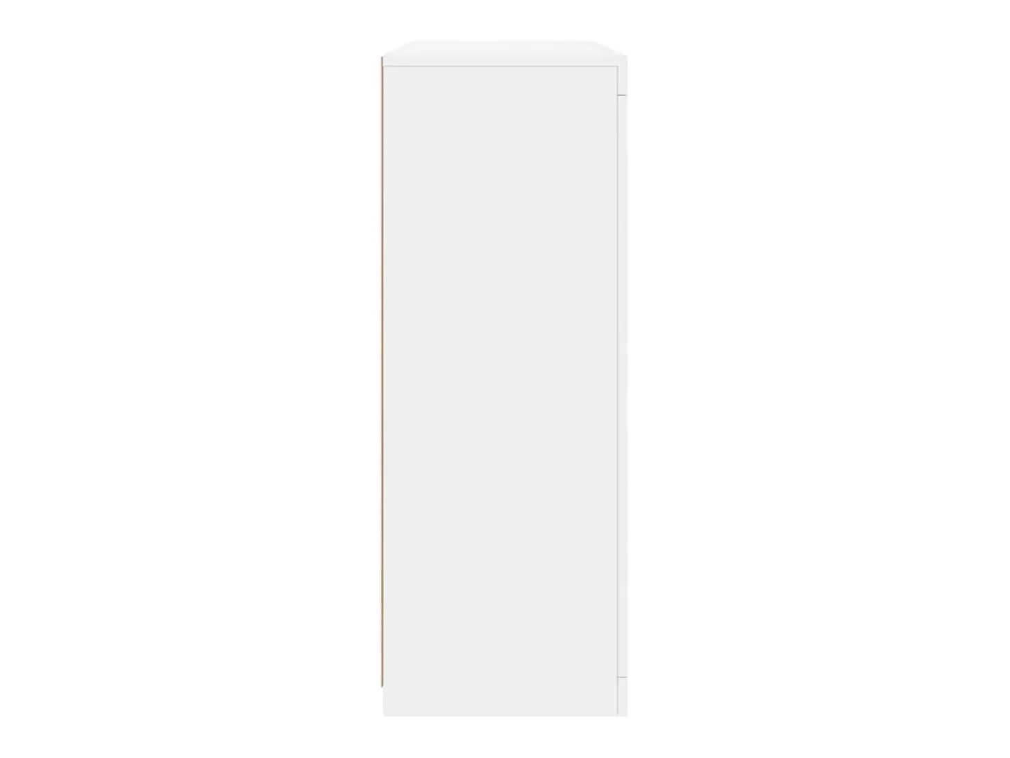 Aparador Aparador Cómoda Gabinete Unidad de Almacenamiento Organizador Cocina Sala de Estar con Luces LED 3 Piezas Madera de Ingeniería Blanca 02_0037198
