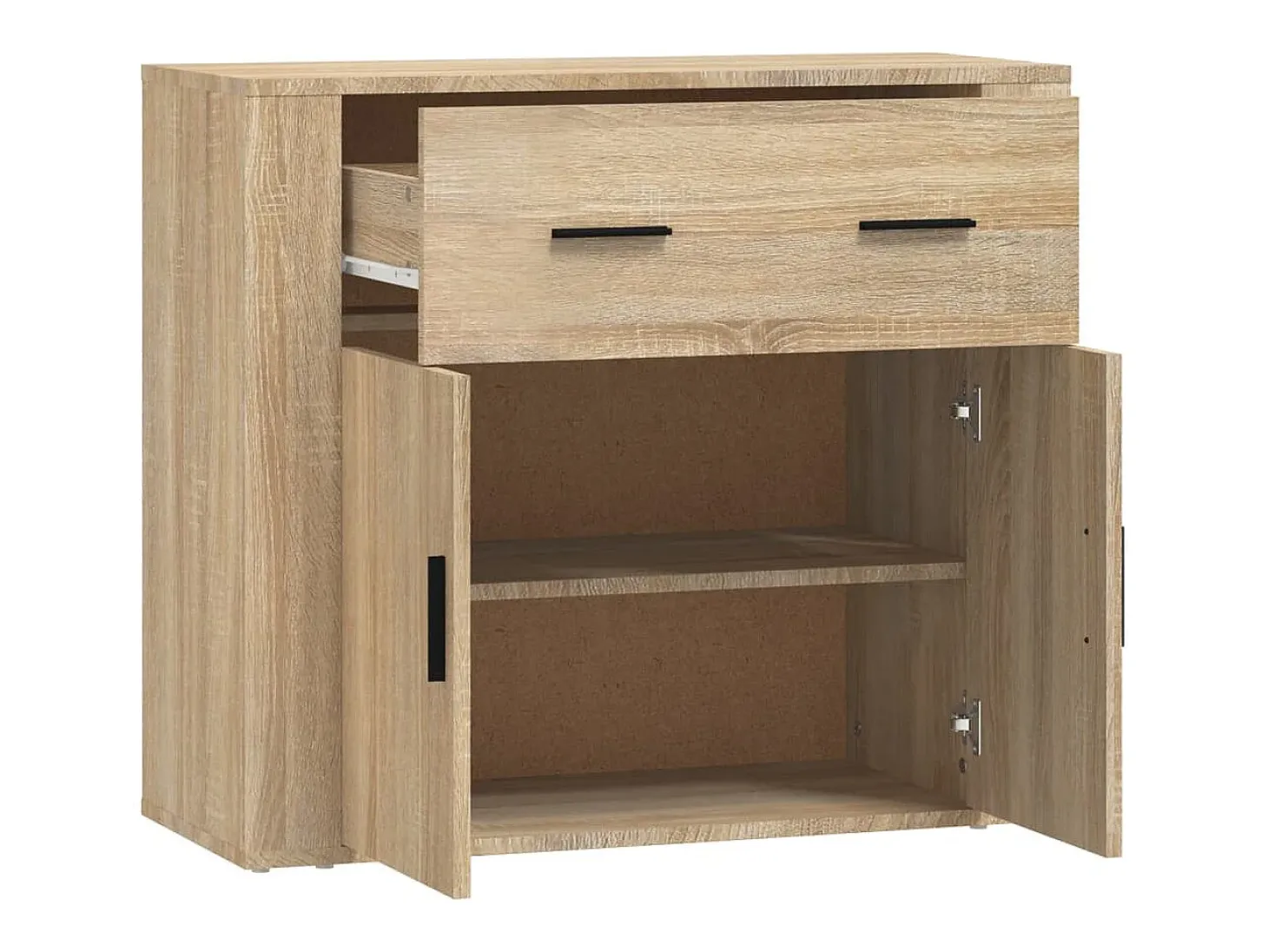 Aparador aparador cómoda mueble almacenaje organizador cocina salón salón Sonoma 80 x 33 x 70 cm madera contrachapada beige 02_0031716