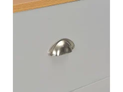 Aparador aparador consola gris unidad de almacenamiento 112 cm 4402264