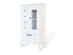 Aparador aparador consola mueble mueble de almacenamiento con 5 cajones y 2 estantes blanco 4402197