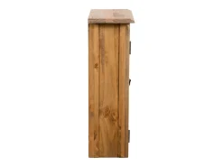 Aparador aparador mueble consola mueble de almacenamiento lateral de baño pino macizo reciclado 70 cm marrón 4402225