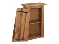 Aparador aparador mueble consola mueble de almacenamiento lateral de baño pino macizo reciclado 70 cm marrón 4402225