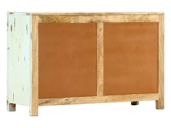 Aparador Azul Claro 110x35x70 cm Madera Maciza de Mango