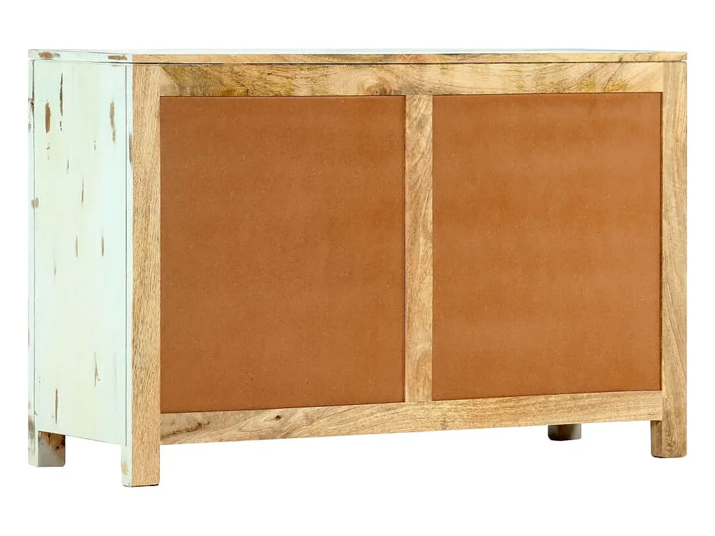 Aparador Azul Claro 110x35x70 cm Madera Maciza de Mango